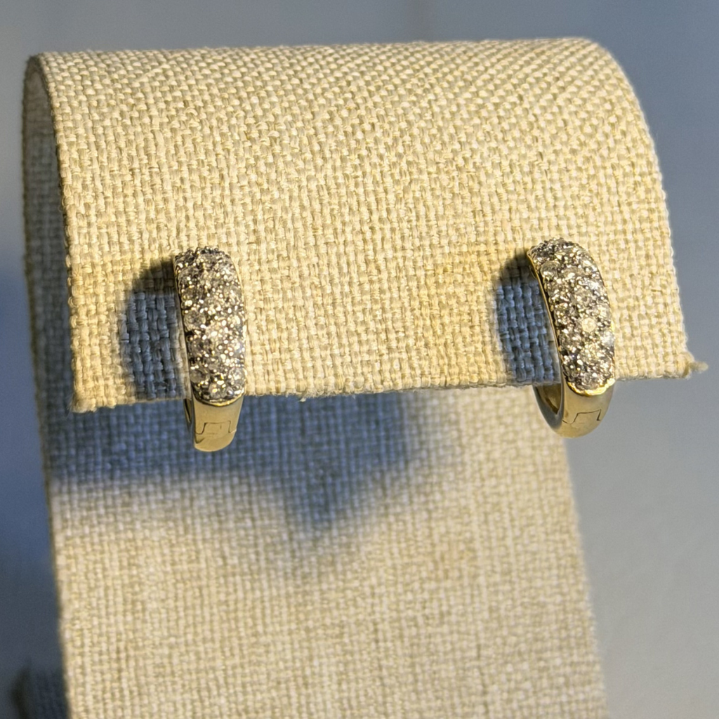 Aretes de aro de 14K oro amarillo