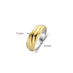 Anillo de plata bañada en oro amarillo