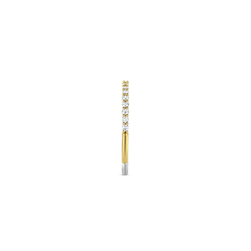 Anillo de plata bañada en oro amarillo con zirconia blanca