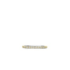 Anillo de plata bañada en oro amarillo con zirconia blanca