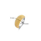 Anillo de plata bañada en oro amarillo