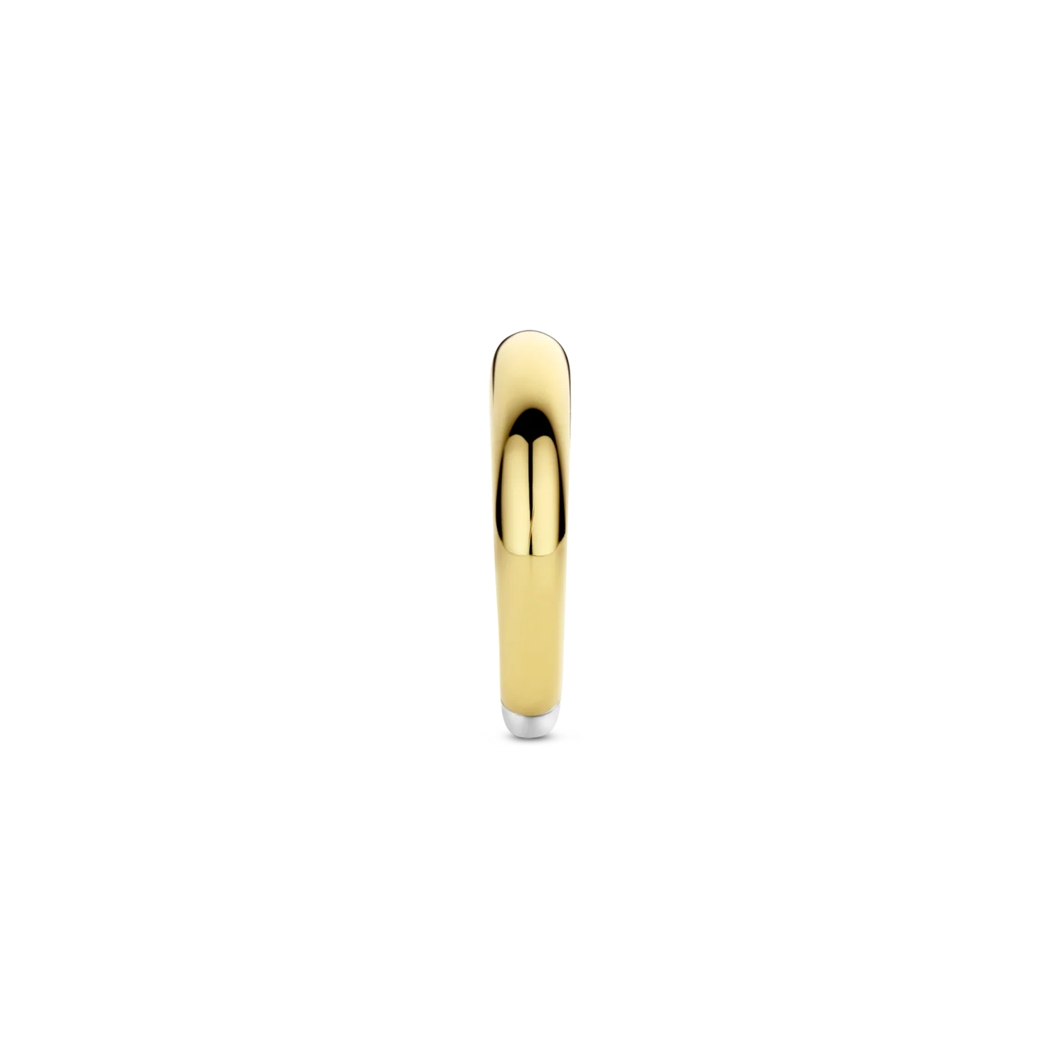 Anillo chunky de plata dorada con acabado en oro amarillo
