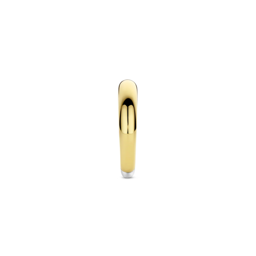 Anillo chunky de plata dorada con acabado en oro amarillo