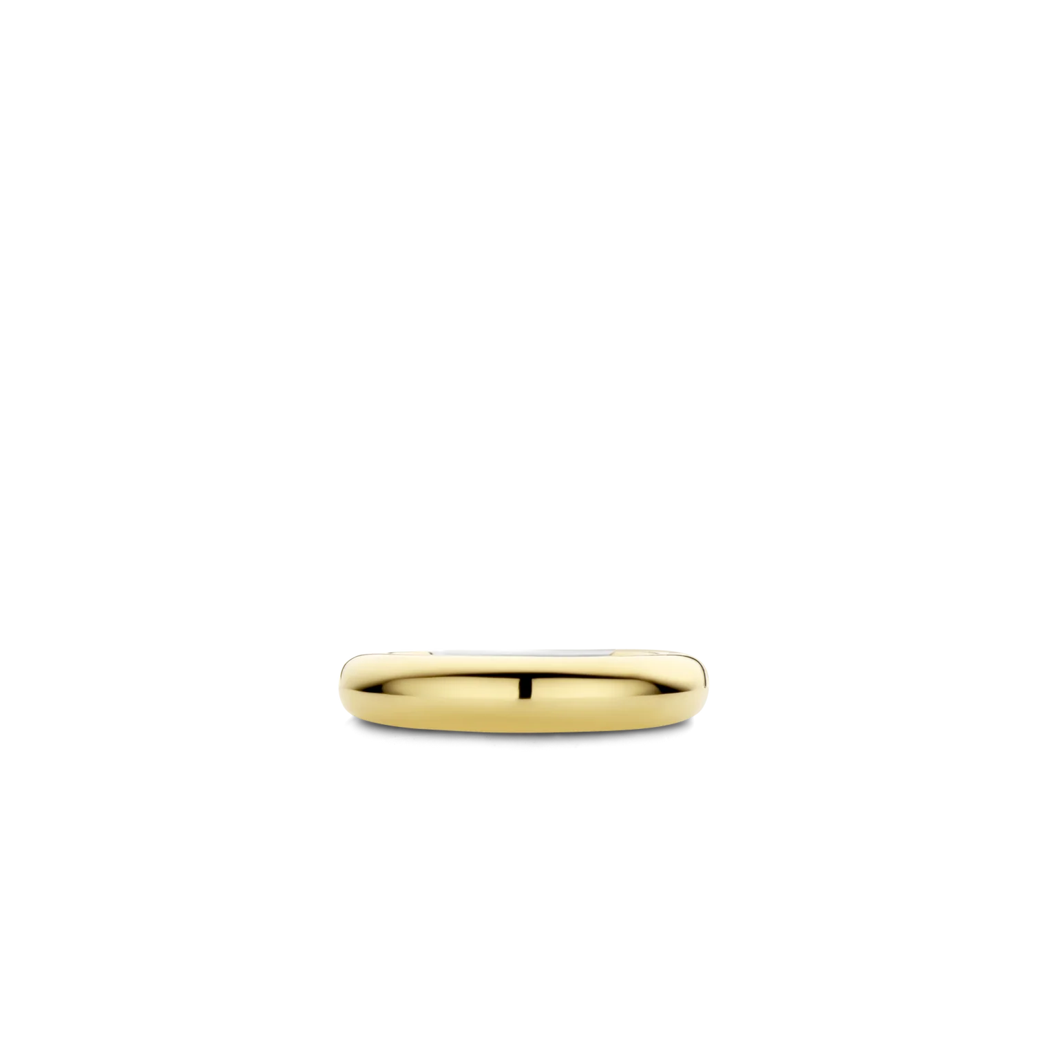 Anillo chunky de plata dorada con acabado en oro amarillo