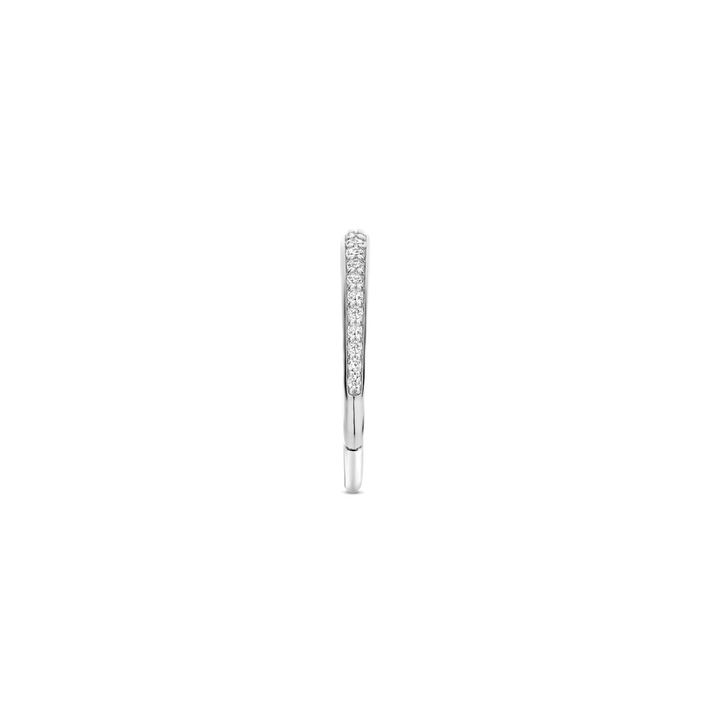 Anillo platinado con zirconia blanca
