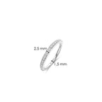 Anillo platinado con zirconia blanca