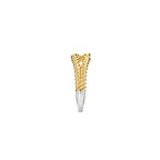 Anillo entrelazado de plata bañada en oro amarillo