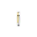 Anillo doble de plata bañada en oro amarillo con zirconia blanca