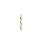 Anillo bicolor de plata bañada en oro amarillo