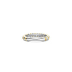 Anillo bicolor de plata bañada en oro amarillo