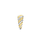 Anillo bicolor de plata bañada en oro amarillo