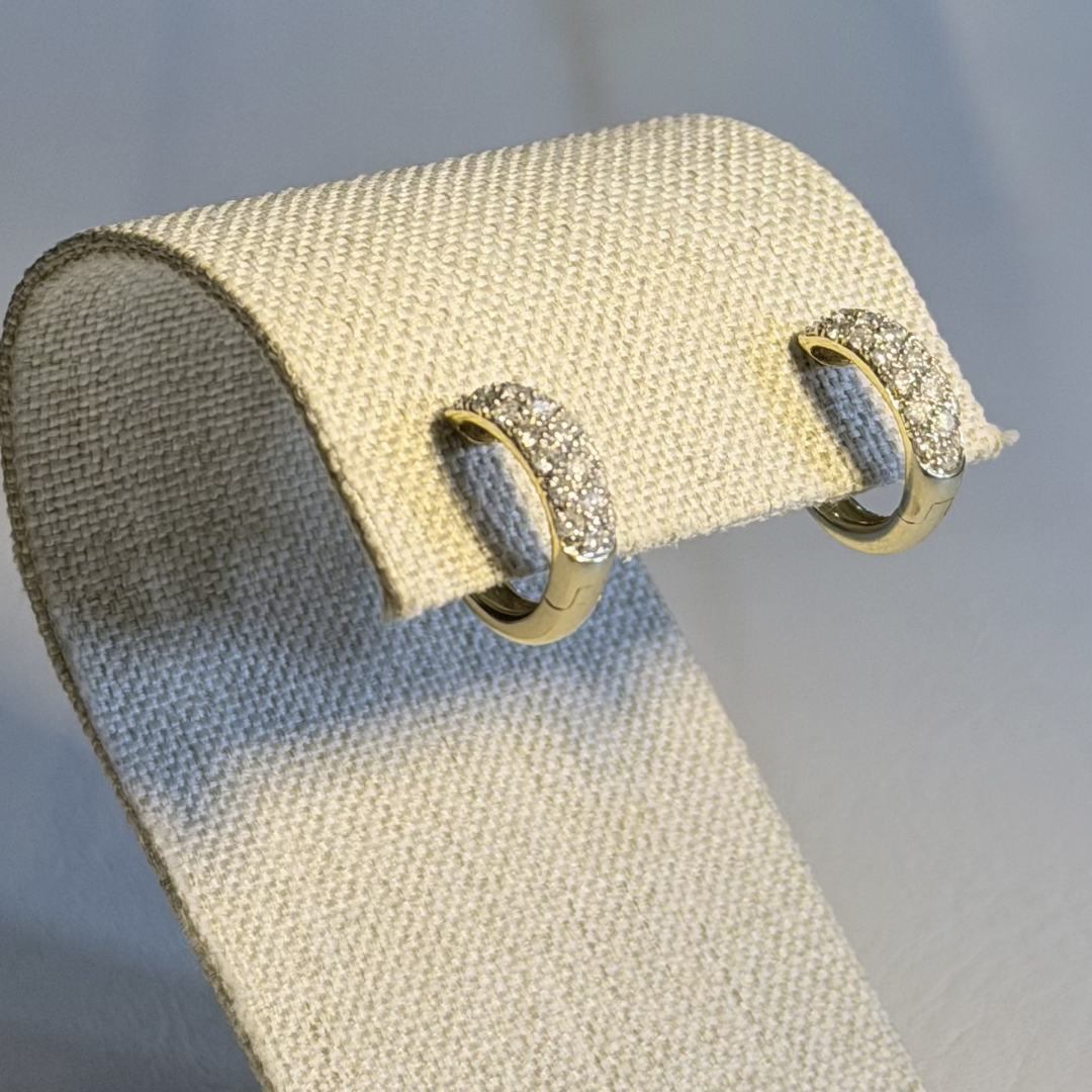 Aretes de aro de 14K oro amarillo