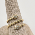 Anillo de 14K oro amarillo pera