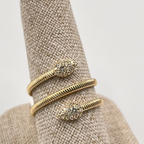 Anillo de 14K oro amarillo pera