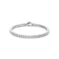 Pulsera de plata bañada en platino con zirconia blanca