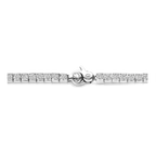 Pulsera de plata bañada en platino con zirconia blanca