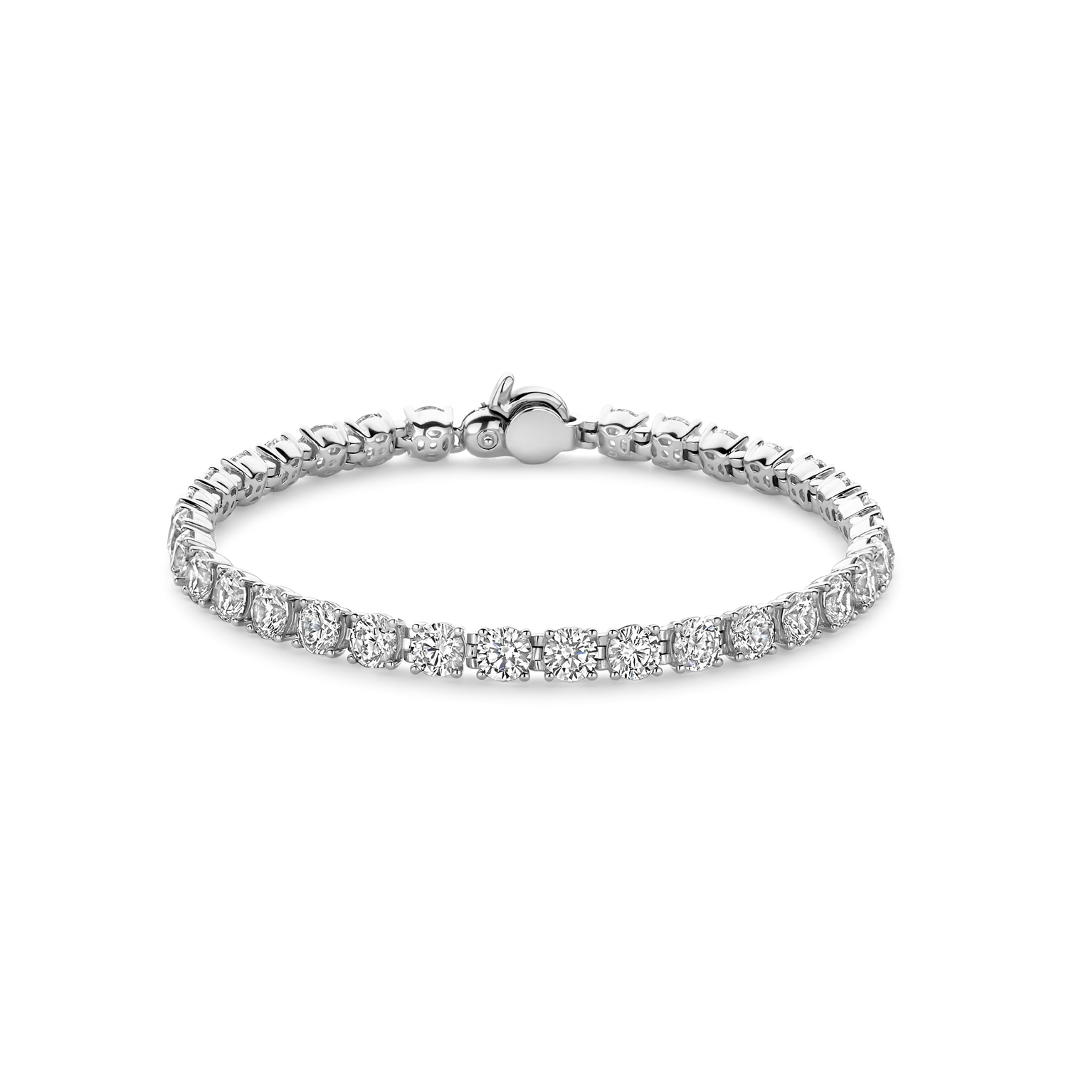 Pulsera de plata bañada en platino