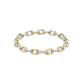 Pulsera de plata bañada en oro amarillo con zirconia blanca