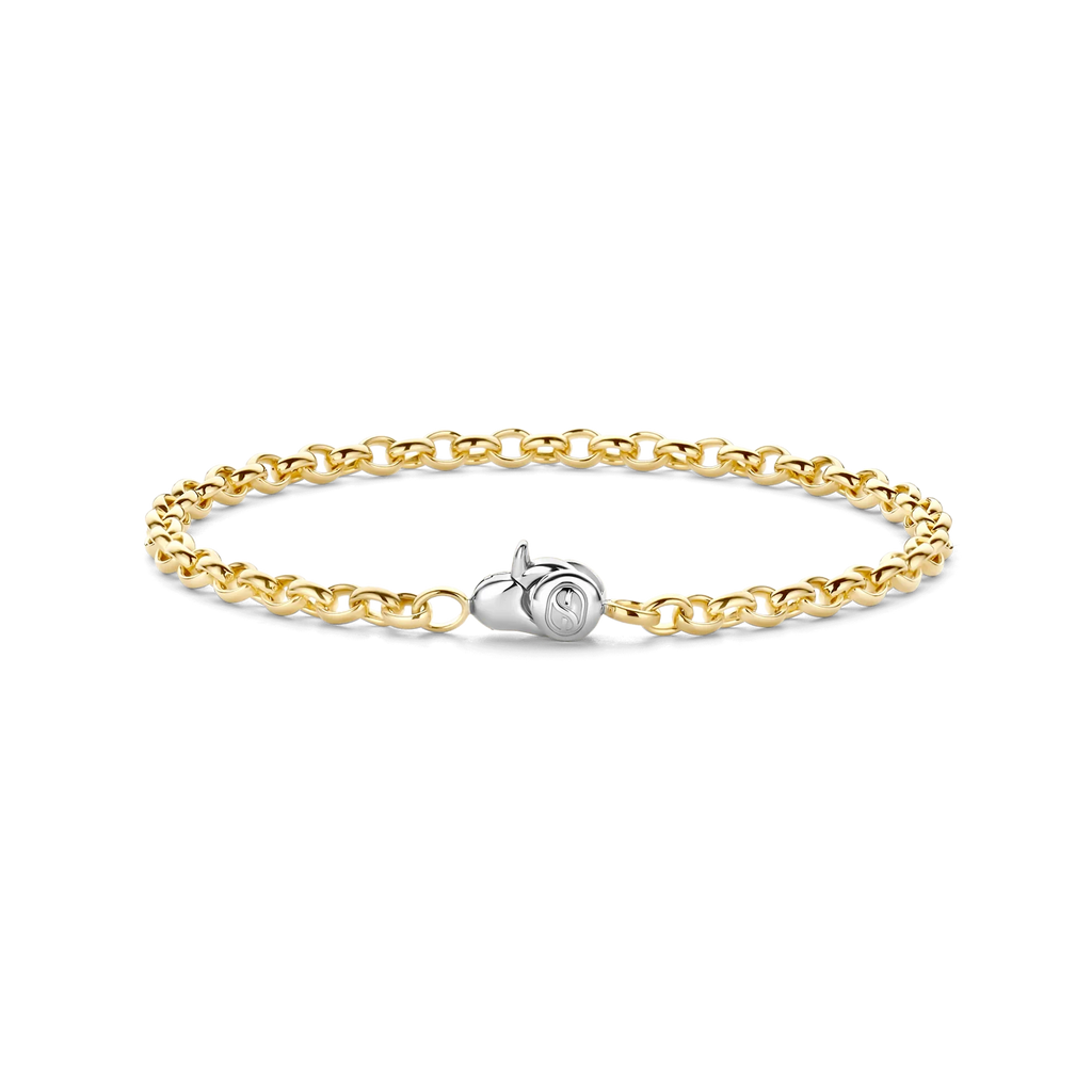 Pulsera de plata bañada en oro