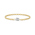 Pulsera de plata bañada en oro
