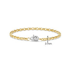 Pulsera de plata bañada en oro
