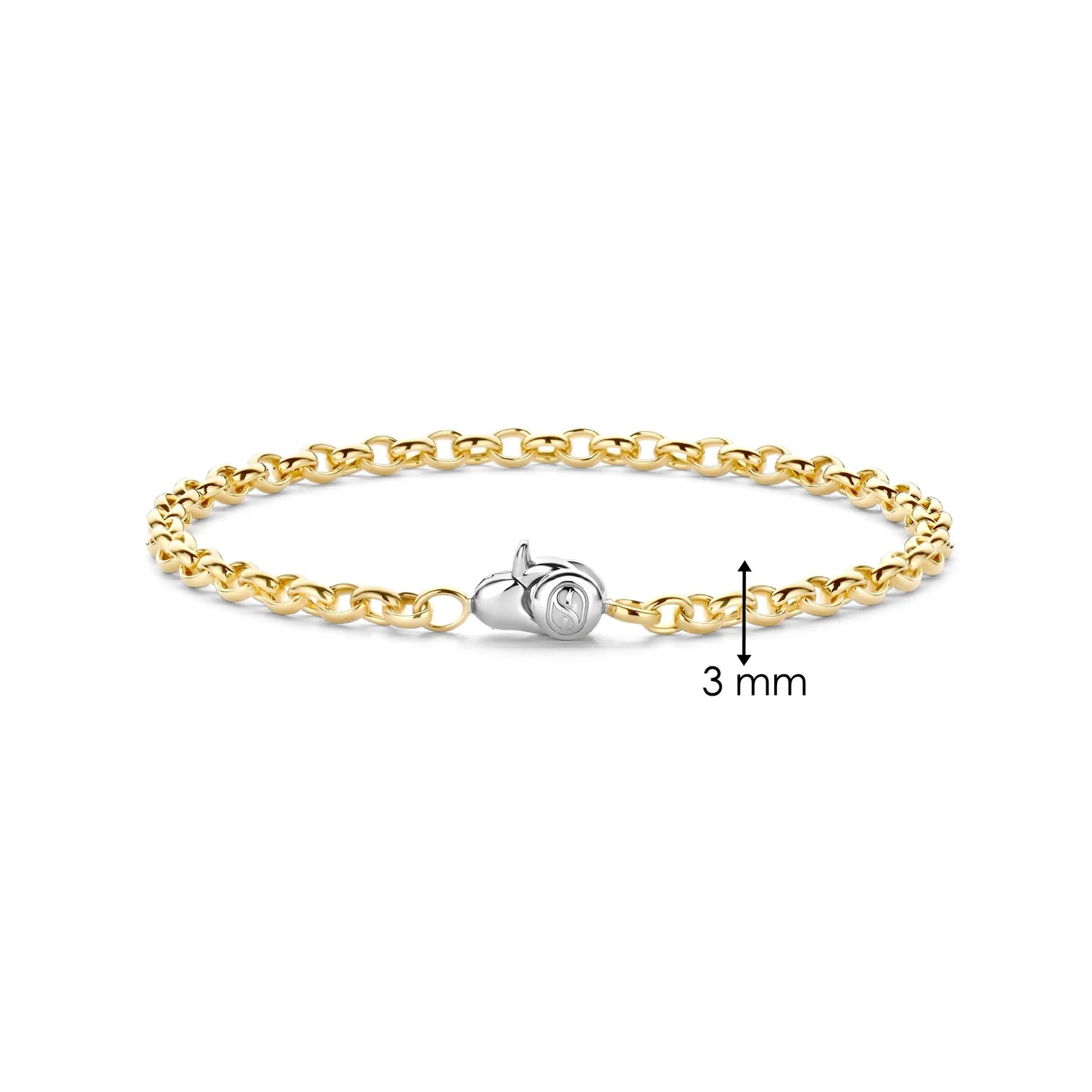 Pulsera de plata bañada en oro