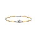 Pulsera de plata bañada en oro amarillo con zirconia blanca