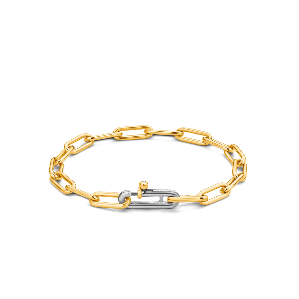 Pulsera de plata bañada en oro amarillo