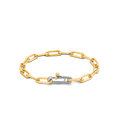 Pulsera de plata bañada en oro amarillo