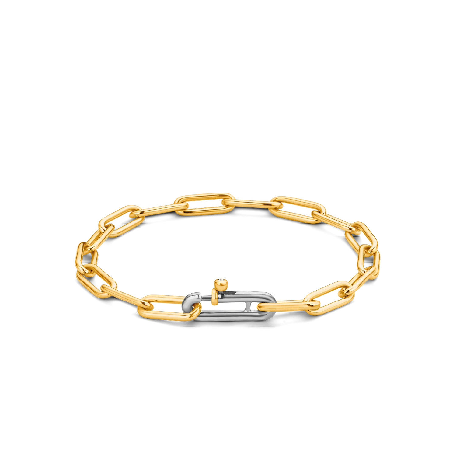 Pulsera de plata bañada en oro amarillo