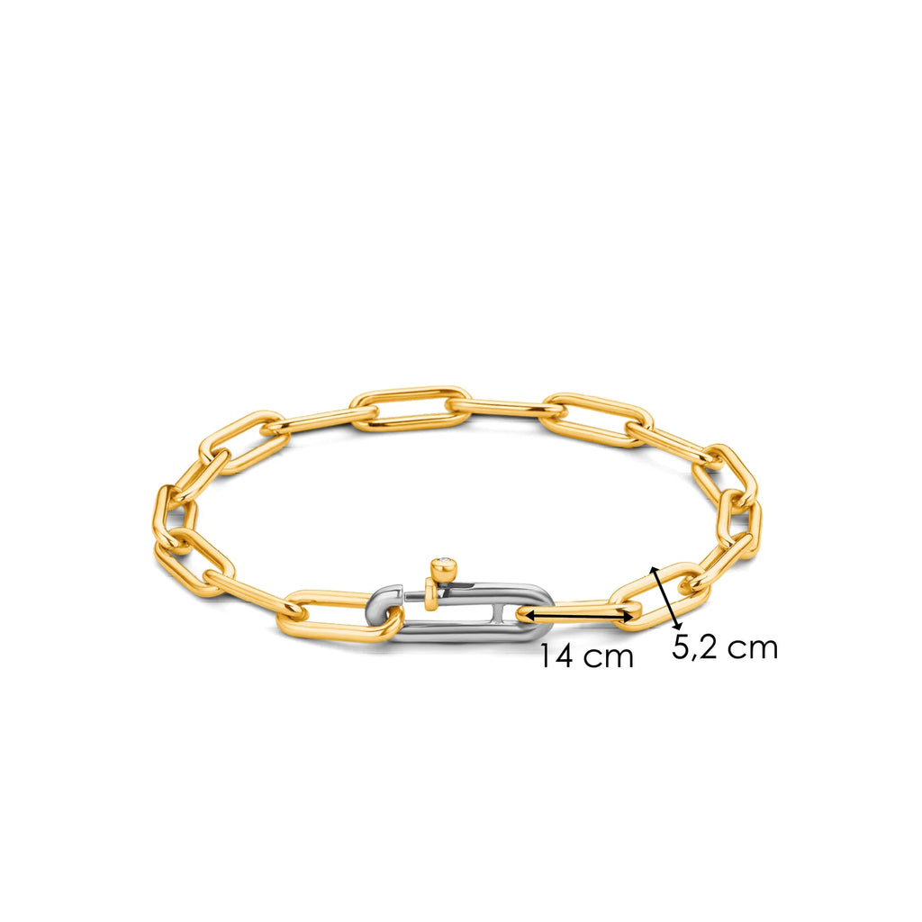 Pulsera de plata bañada en oro amarillo