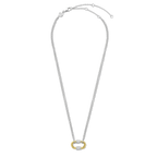 Collar de plata bañada en oro amarillo con zirconia blanca