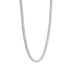 Collar de plata bañada en platino con zirconia blanca