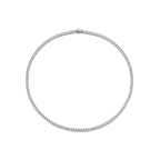 Collar de plata bañada en platino con zirconia blanca