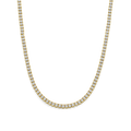 Collar de plata bañada en oro amarillo con zirconia blanca