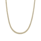 Collar de plata bañada en oro amarillo con zirconia blanca
