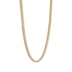 Collar de plata bañada en oro amarillo con zirconia blanca