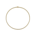 Collar de plata bañada en oro amarillo con zirconia blanca