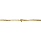 Collar de plata bañada en oro amarillo con zirconia blanca
