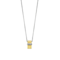 Collar de plata bañada en oro amarillo con zirconia blanca