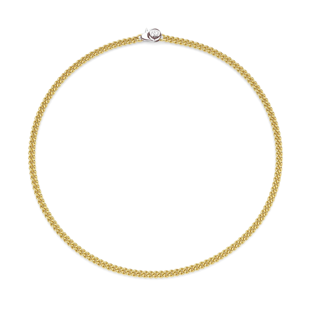 Collar de plata bañada en oro amarillo