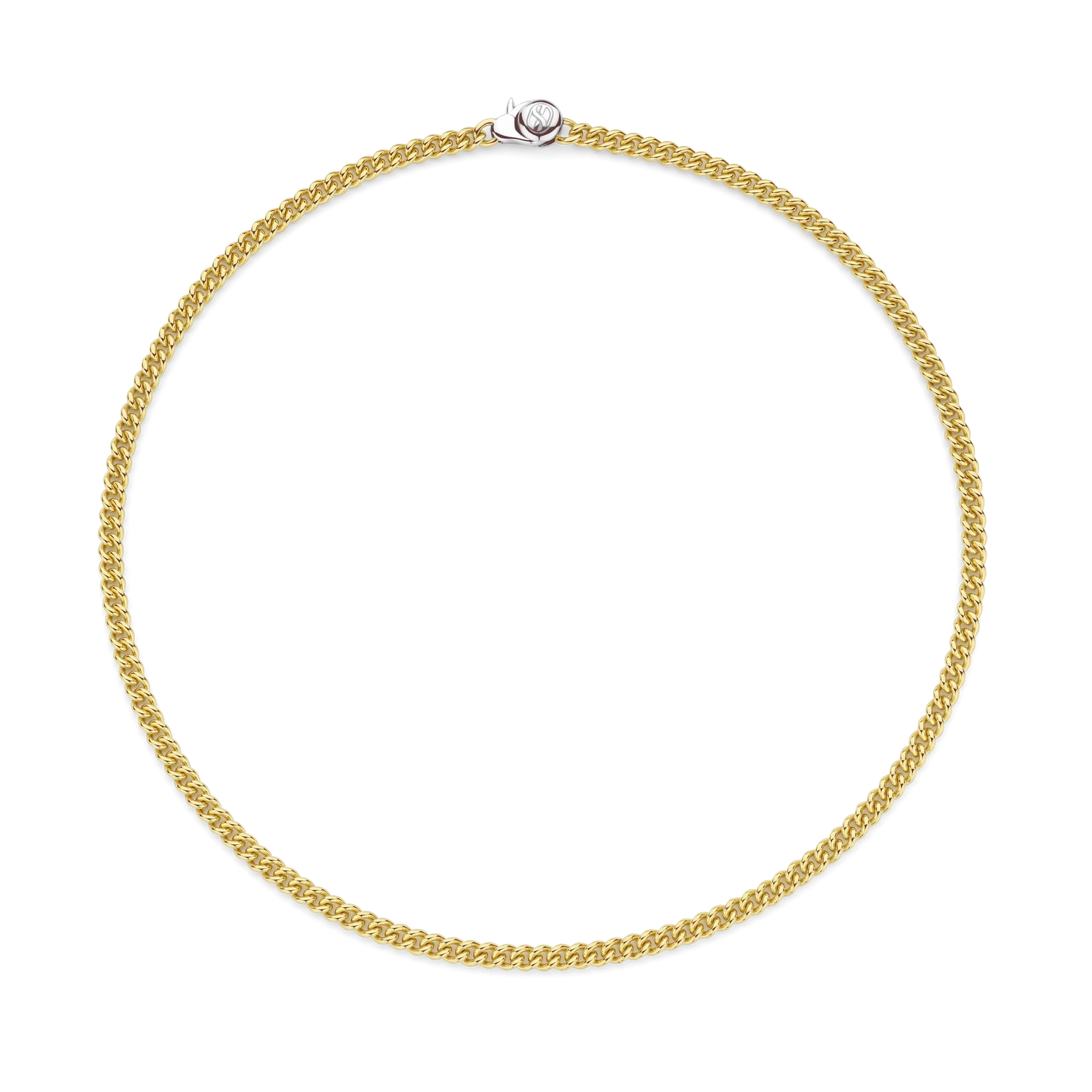 Collar de plata bañada en oro amarillo