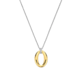 Collar de plata bañada en oro amarillo con zirconia blanca