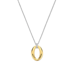 Collar de plata bañada en oro amarillo con zirconia blanca