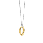 Collar de plata bañada en oro amarillo con zirconia blanca