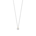 Collar de plata bañada en oro amarillo con zirconia blanca