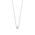 Collar clásico con zirconia cuadrada