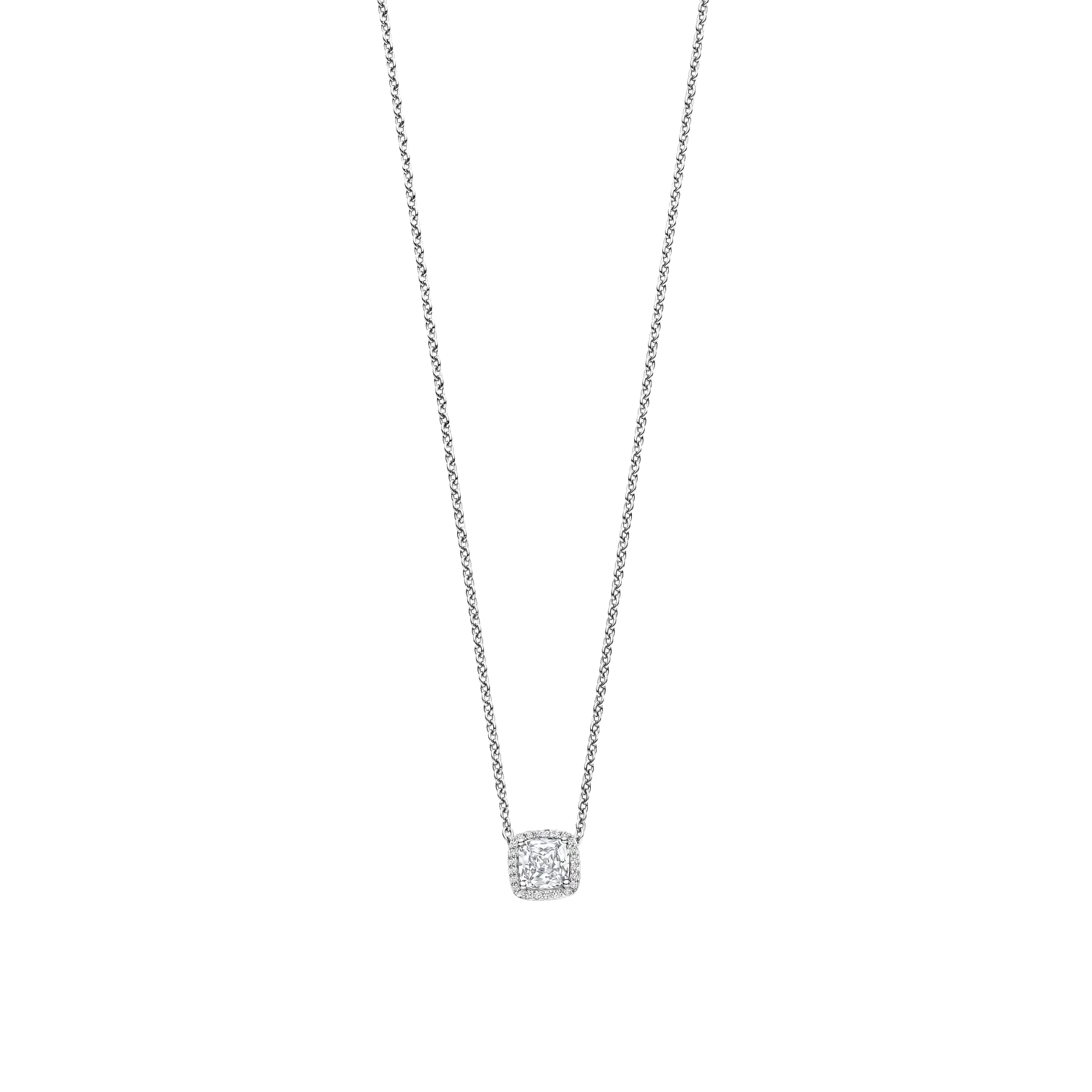 Collar clásico con zirconia cuadrada