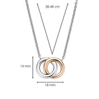 Collar de plata bañada en oro rosa