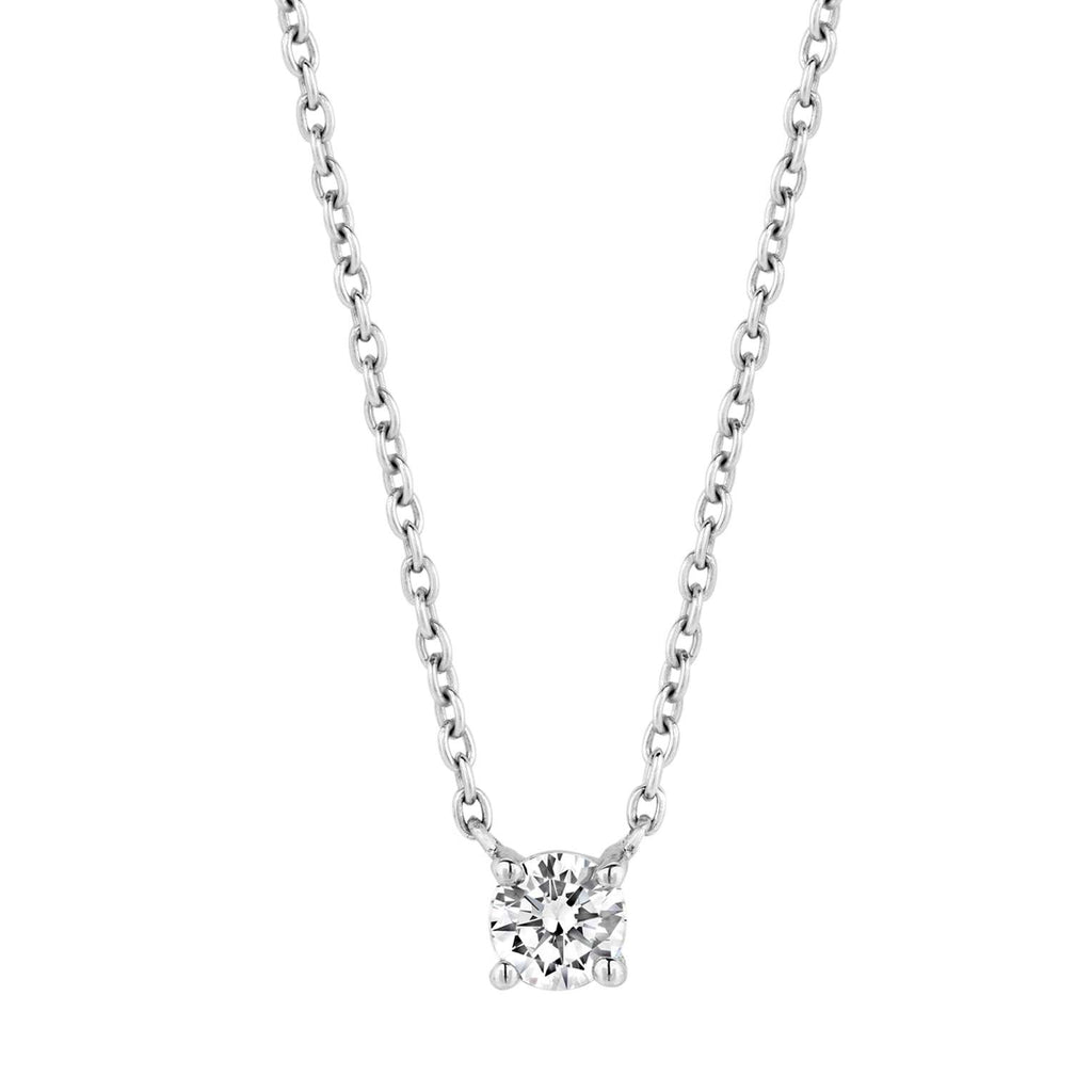 Collar de plata con acabado platinado y zirconia blanca